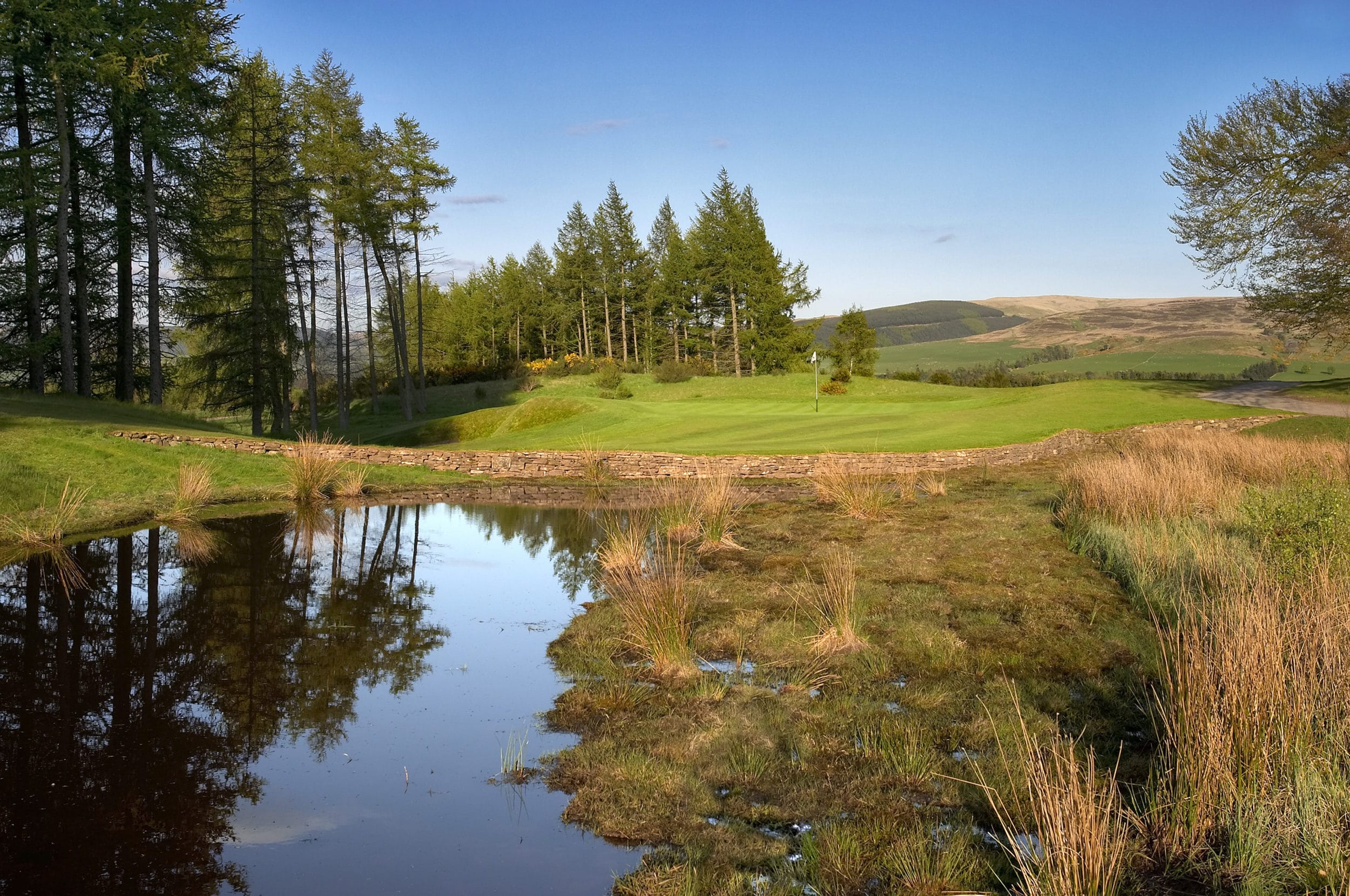 6th hole on PGA Centenary Course, The Gleneagles Hotel, Scotland. Showing re-modelling carried out 2004/05